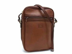 1 jpy # beautiful goods # Burberrys Burberry z leather inside part noba check Cross body shoulder bag diagonal .. brown group BK1616