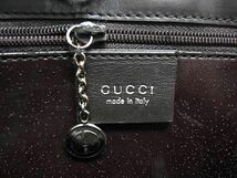 1円 GUCCI グッチ 001 3067 レザー ショルダーバッグ トートバッグ 肩掛けかばん レディース メンズ ダークブラウン系 BK1591_画像6