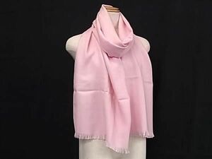 1 jpy # ultimate beautiful goods # GUCCI Gucci GG pattern wool 70%× silk 30% fringe stole shawl muffler outfit for cold weather lady's pink series AZ3532