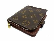 1円 ■美品■ LOUIS VUITTON ルイヴィトン M61667 モノグラム コンパクトジップ 二つ折り 財布 ウォレット ブラウン系 AX6757_画像2