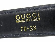 1円 ■美品■ GUCCI グッチ 036.519.09 レザー ベルト 表記サイズ 70-28 レディース メンズ ブラック系 BK1695_画像4