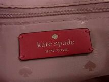 1円 ■極美品■ kate spade ケイトスペード K6031 ナイロン×レザー トートバッグ ショルダー 肩掛け レディース レッド系 FA8030_画像6