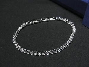 1 jpy # new goods # unused # SWAROVSKI Swarovski 1808960 rhinestone bracele accessory lady's silver group AZ3640