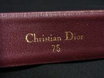 1円 ■美品■ ChristianDior クリスチャンディオール トロッター ベルト 表記サイズ 75 レディース メンズ ベージュ系×ボルドー系 AY3171_画像4