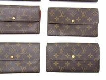 1円 LOUIS VUITTON ルイヴィトン モノグラム 二つ折り 長財布 ウォレット 小銭入れ 札入れ 9点セット まとめ売り ブラウン系 DA7670_画像5