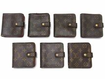 1円 LOUIS VUITTON ルイヴィトン モノグラム 二つ折り 財布 ウォレット 小銭入れ 札入れ カード入れ 7点セット まとめ売り DA7655_画像1