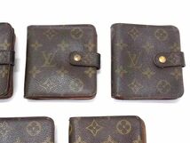 1円 LOUIS VUITTON ルイヴィトン モノグラム 二つ折り 財布 ウォレット 小銭入れ 札入れ カード入れ 7点セット まとめ売り DA7655_画像3