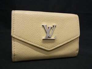 1円 LOUIS VUITTON ルイヴィトン M68483 ポルトフォイユロックミニ 三つ折り 財布 ウォレット レディース バナナ イエロー系 AY2153