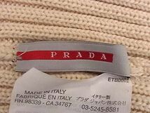 1円 ■美品■ PRADA プラダ プラダスポーツ ウール100％ ニット帽 ニットキャップ 帽子 レディース ベージュ系 FA6806_画像4