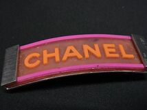 1円 CHANEL シャネル ロゴ バレッタ ヘアアクセサリー レディース マルチカラー AZ2140_画像4