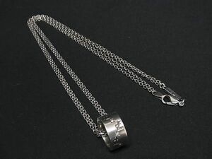 1円 ■美品■ Leda SILMA レダシルマ SV925 ダイヤモンド 0.08ct 2連 ネックレス ペンダント アクセサリー シルバー系 AZ3748