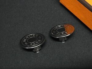 1円 ■美品■ HERMES エルメス セリエ クリップ式 イヤリング アクセサリー レディース シルバー系 AZ3709