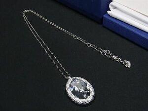 1 иен # как новый # SWAROVSKI Swarovski колье подвеска аксессуары женский оттенок серебра AZ3676