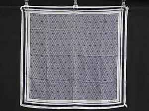 1 jpy # beautiful goods # ChristianDior Christian Dior honeycomb pattern silk 100% large size scarf stole shawl navy series AZ3216