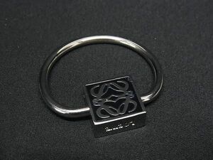 1 jpy # beautiful goods # LOEWE Loewe hole gram key ring charm lady's silver group × black group AZ3687