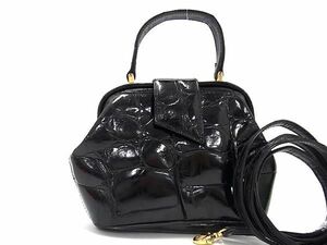 1 иен # первоклассный # подлинный товар # прекрасный товар # крокодил ручная сумочка сумка на плечо Cross корпус наклонный .. женский оттенок черного AY2985
