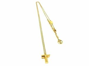 1 jpy # beautiful goods # LOUIS VUITTON Louis Vuitton M61075 LV&ME Logo motif necklace pendant accessory lady's gold group DA6950