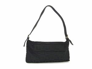 1円 ■美品■ GIVENCHY ジバンシィ ナイロン×レザー ワンショルダーバッグ 肩掛け レディース ブラック系 AX6571