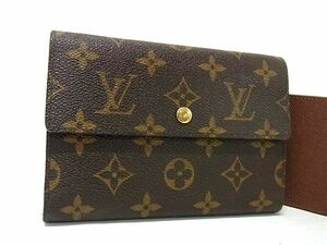 1円 ■美品■ LOUIS VUITTON ヴィトン M61202 モノグラム ポルトトレゾール エテュイ パピエ 三つ折り 財布 ウォレット ブラウン系 FA8139