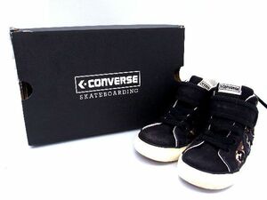 CONVERSE コンバース キャンバス キッズ レオパード サイズ17 靴 シューズ ブラック系×ブラウン系 DD3022