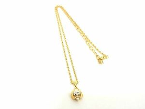 ■新品同様■ NINA RICCI ニナリッチ ラインストーン ネックレス ペンダント アクセサリー レディース ゴールド系 DD1409