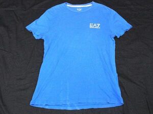 EMPORIO ARMANI エンポリオアルマーニ コットン100％ 半袖 Tシャツ トップス 表記サイズM 洋服 ブルー系 DD2132