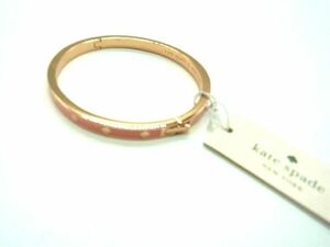 ■極美品■ kate spade ケイトスペード O０RU2565 バングル ブレスレット アクセサリー レディース ピンク系×ゴールド系 DE0261