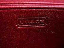 ■新品同様■ COACH コーチ シグネチャー キャンバス×パテントレザー 財布 ウォレット コインケース ブラウン系×ボルドー系 DD7208_画像4