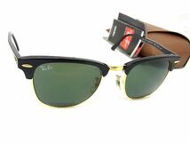 1円 ■美品■ Ray-Ban レイバン RB2016 W365 51□21 3N クラブマスター サングラス メガネ 眼鏡 メンズ ブラック系 FA1648_画像1