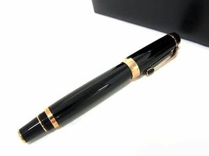 1円 ■極美品■ MONT BLANC モンブラン キャップ式 ボールペン 筆記用具 文房具 ステーショナリー ブラック系×ゴールド系 AW4097