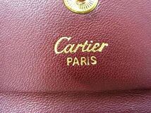 1円 ■極美品■ Cartier カルティエ マストライン レザー コインケース コインパース ウォレット 小銭入れ レディース ボルドー系 AW7523_画像5