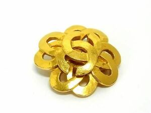 1 jpy CHANEL Chanel 97P here Mark mile display only clip type earrings accessory lady's gold group AX5733