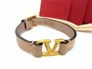 1 jpy # beautiful goods # VALENTINO GARAVANI Valentino galava-ni leather bracele accessory beige group × gold group AW6462