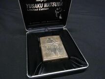 1円 ZIPPO ジッポー 2001年製 YUSAKU MATSUDA NO.3723 高級ライター オイルライター 喫煙グッズ 喫煙具 メンズ シルバー系 AW6322_画像1