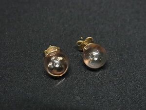 1円 ■美品■ LOUIS VUITTON ルイヴィトン M65425 モノグラムフラワー キット ブークル バブル ピアス アクセサリー クリア FC4830