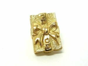 1 jpy # ultimate beautiful goods # ChristianDior Christian Dior CD Logo pin brooch pin badge accessory lady's gold group FA4360