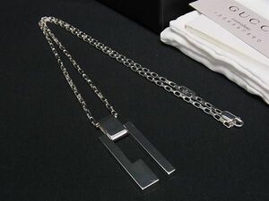 1 jpy # as good as new # GUCCI Gucci SV925 necklace pendant accessory men's lady's silver group AW5424