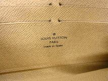 1円 ■美品■ LOUIS VUITTON ルイヴィトン N60019 ダミエアズール ジッピーウォレット ラウンドファスナー 長財布 アイボリー系 AY1627_画像5