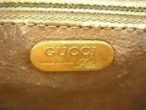 1円 ■美品■ GUCCI オールドグッチ ヴィンテージ レザー ポーチ マルチケース 小物入れ レディース ブラウン系 AW8142_画像4