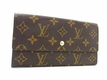 1円 ■美品■ LOUIS VUITTON ヴィトン M61723 モノグラム ポシェット ポルトモネ クレディ 二つ折り 長財布 ウォレット ブラウン系 BL0422_画像1