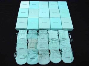 1 иен # прекрасный товар ~# TIFFANY&Co Tiffany box коробка мешочек сумка для хранения кейс для украшений бардачок 15 позиций комплект продажа комплектом DA7586