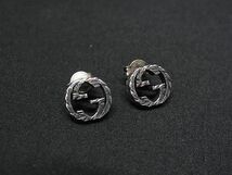 1円 GUCCI グッチ インターロッキングG SV925 ピアス アクセサリー レディース シルバー系 AW9234_画像1