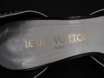 1円 LOUIS VUITTON ルイヴィトン レザー ポインテッドトゥ ヒール パンプス サイズ38(約25cm) 靴 シューズ ブラック系 AW9870_画像6