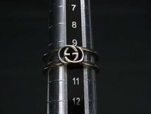 1円 GUCCI グッチ インターロッキングＧ SV925 リング 指輪 アクセサリー 表記サイズ11(約10号) レディース シルバー系 AZ3271_画像3