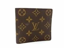 1円 ■美品■ LOUIS VUITTON ルイヴィトン M60879 モノグラム ポルトビエ カルト クレディ 二つ折り 財布 ウォレット ブラウン系 BK1688_画像1