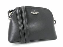 1円 ■極美品■ kate spade ケイトスペード WKRU5662 レザー クロスボディ ショルダーバッグ 斜め掛けかばん ブラック系 AY3363_画像1