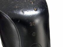 1円 CHANEL シャネル レザー パンプス ヒール 表記サイズ35 1/2(約22cm) 靴 シューズ ブラック系 AZ4348_画像5