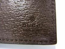 1円 ■極美品■ GUCCI グッチ 699353 1147 オフィディア GGスプリーム GGマーモント シェリーライン PVC 二つ折り 財布 ブラウン系 FB0778_画像5