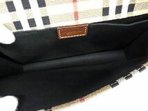 1円 ■極美品■ BURBERRY バーバリー ノバチェック レザー×PVC クラッチバッグ セカンドバッグ メンズ ブラウン系×ベージュ系 AY3355_画像5