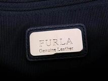 1円 ■美品■ FURLA フルラ ドルチェヴィータ レザー×スエード ワンハンドル ハンドバッグ レディース ブラック系 AY3504_画像6